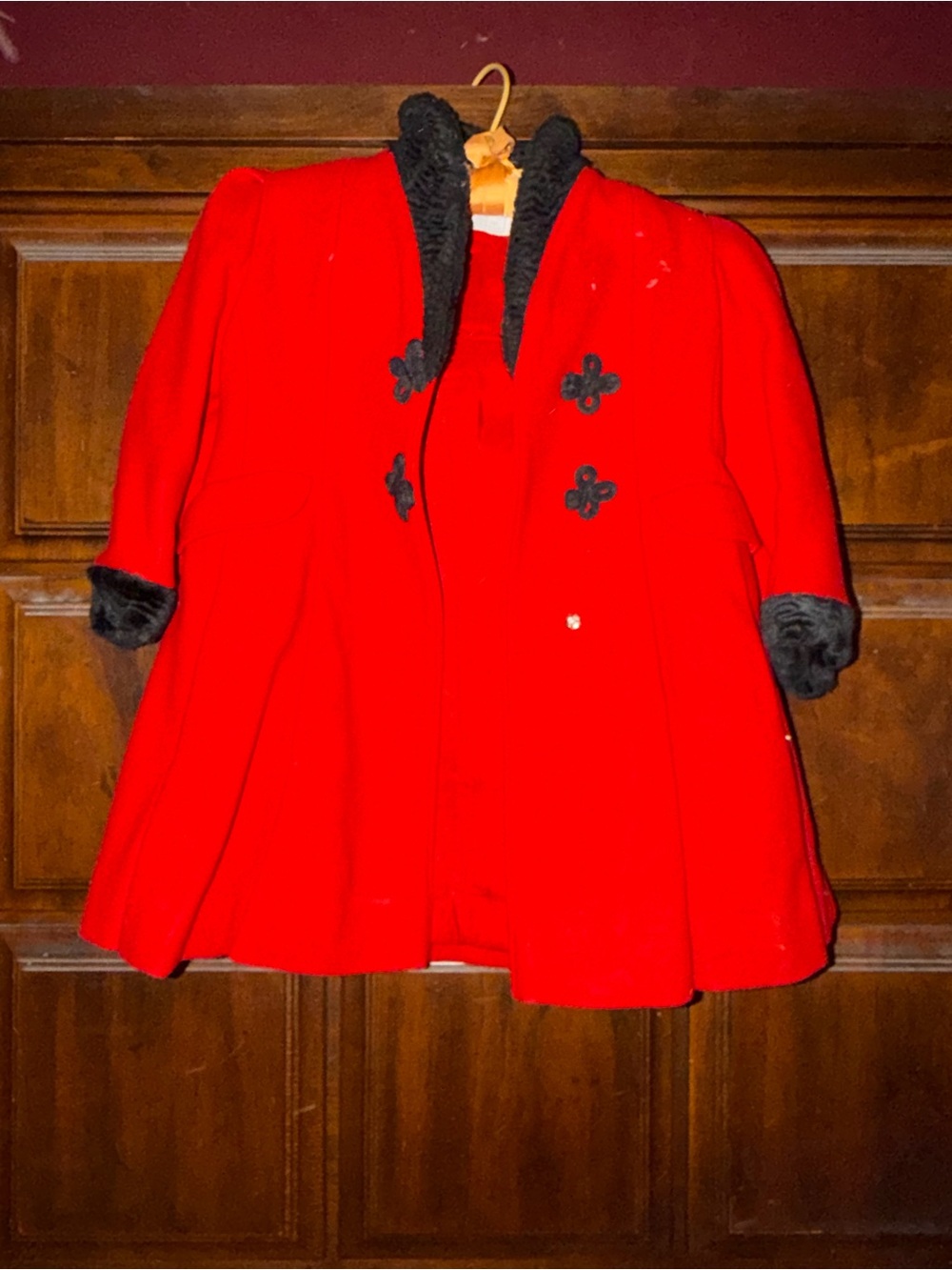 Vtg Rothschild wool coat and hat & muff size 5